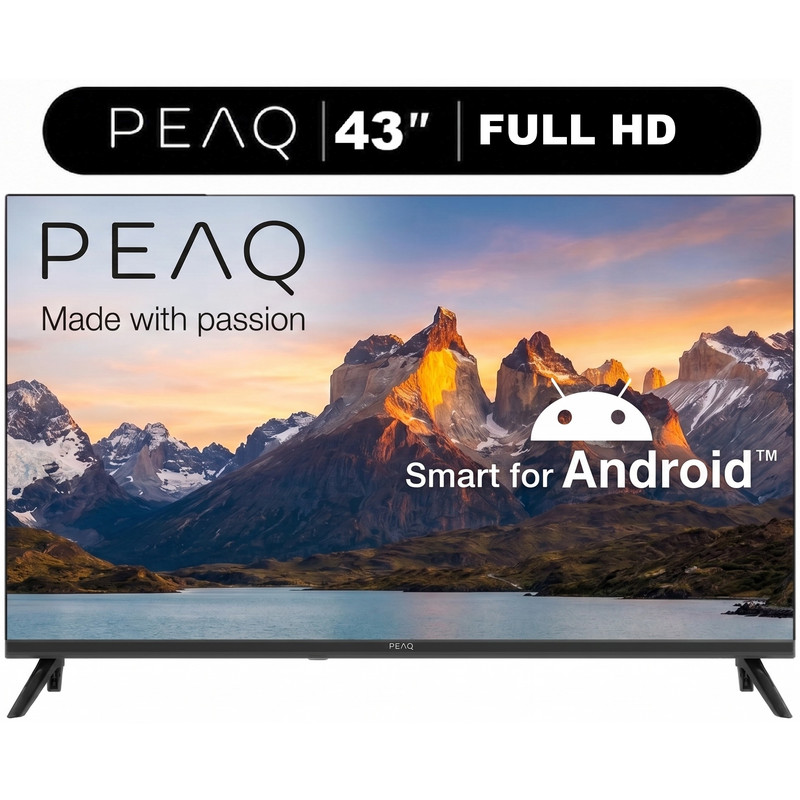 PEAQ 43A7000 43 inç 108 Ekran Smart TV – Android İşletim Sistemli, Dahili Uydu Alıcılı Full HD LED TV