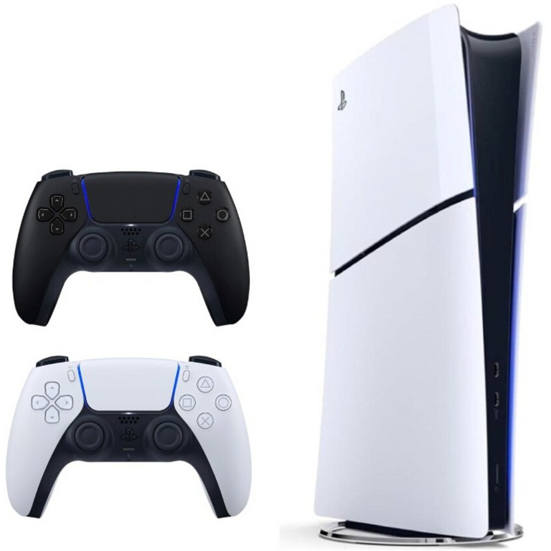 SONY 2. Siyah Dualsense + Playstation 5 Slim Digital 825 GB (İthalatçı Garantili) Oyun Konsolu Beyaz