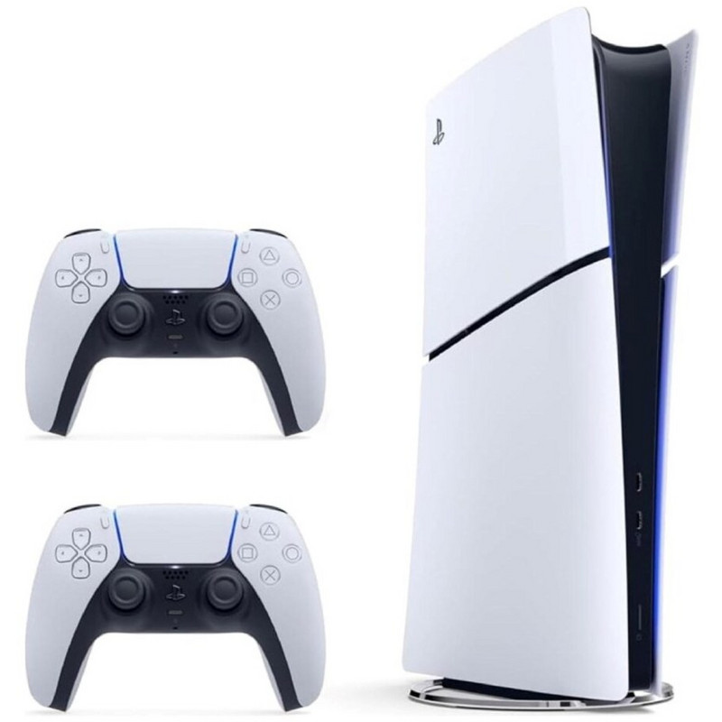 SONY 2.Dualsense+Playstation 5 Slim Digital 825 GB (İthalatçı Garantili) Oyun Konsolu Beyaz