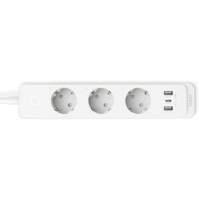 TP-LINK Tapo P300 | 3’lü Wi-Fi Akıllı Priz | 18W Hızlı Şarj | Uzaktan Kontrol | Alexa/Google/HomeKit | 1.5m Kablo | Kolay Kurulum